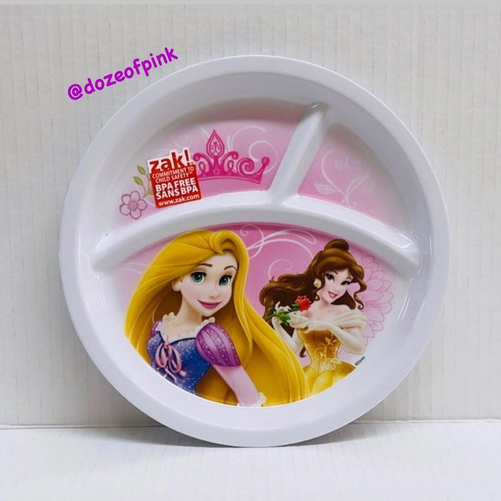 Disney Princess kids compartment plate by Zak Designs - BPA FREE
